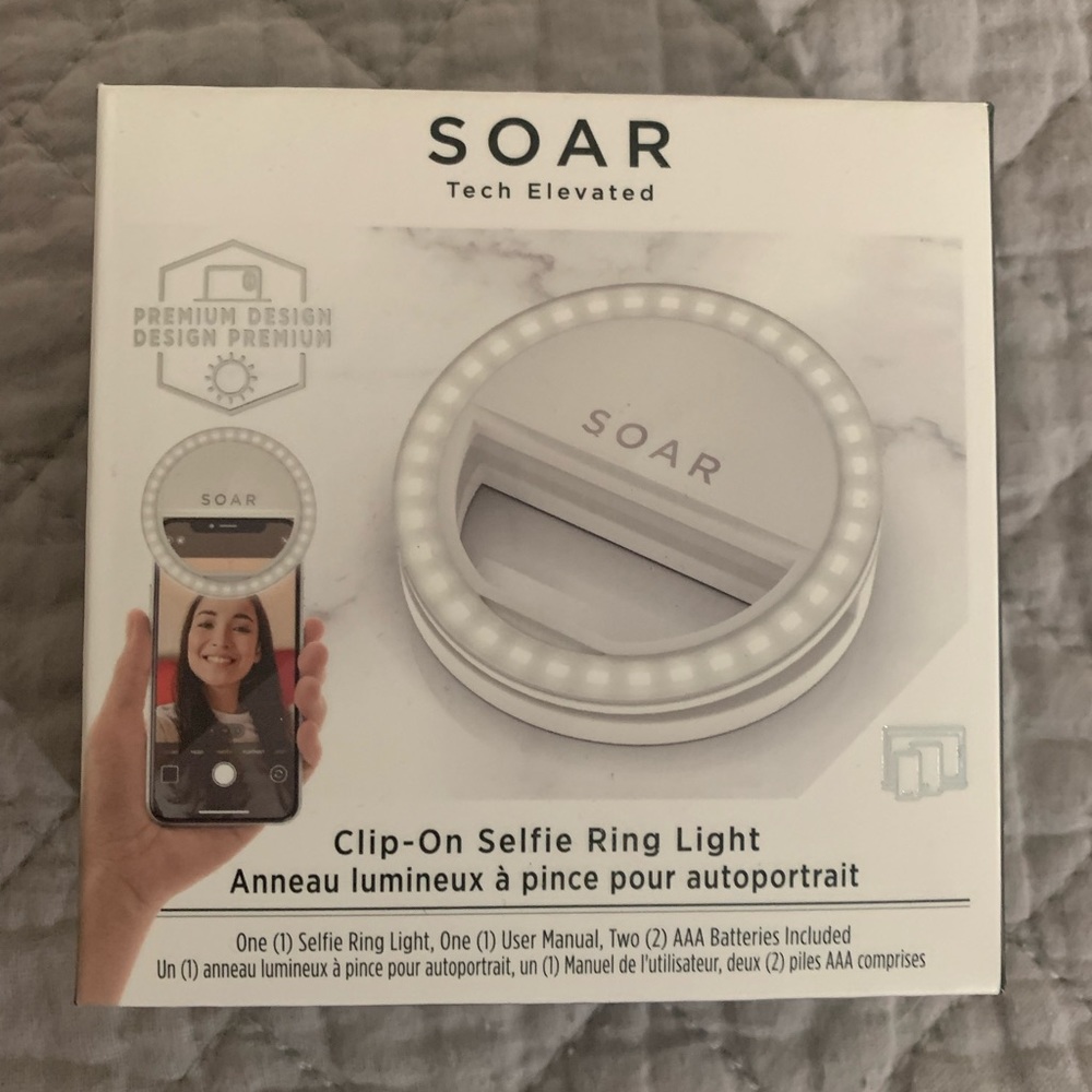 Soar clip on selfie ring light